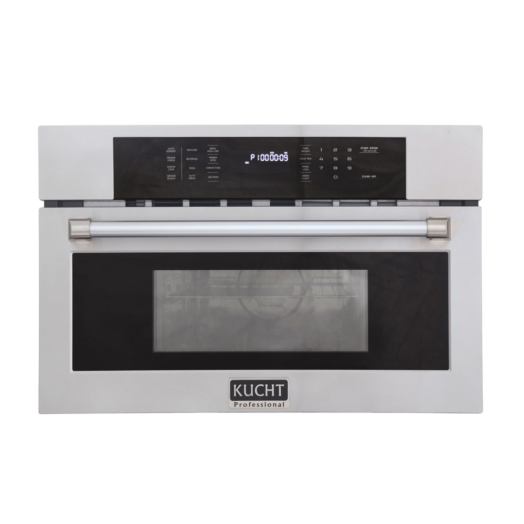 Kucht 1.6 Cubic Feet Convection Built-In Microwave with Sensor Cooking and Air Frying Capability Kucht