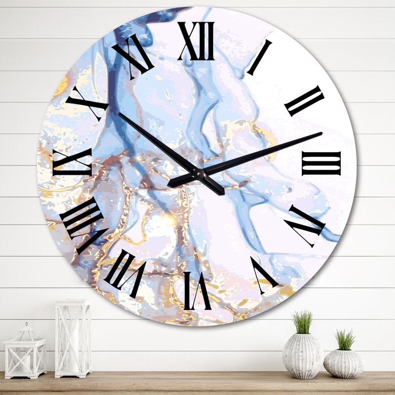 Horloge murale Glam Fluid Marble Art V - Glam 2, Surdimensionné