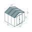 7.8 ft. W x 7.5 ft. D Plastic Garden Shed