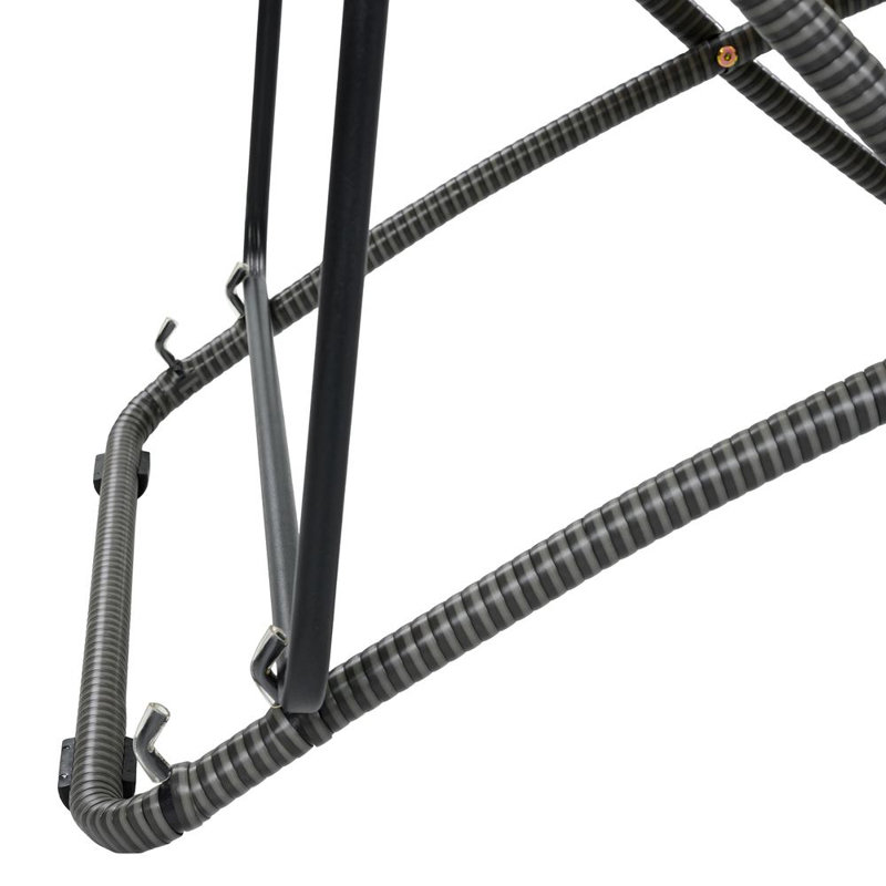 Chaise pliante d'extérieur 2 pièces, Noir