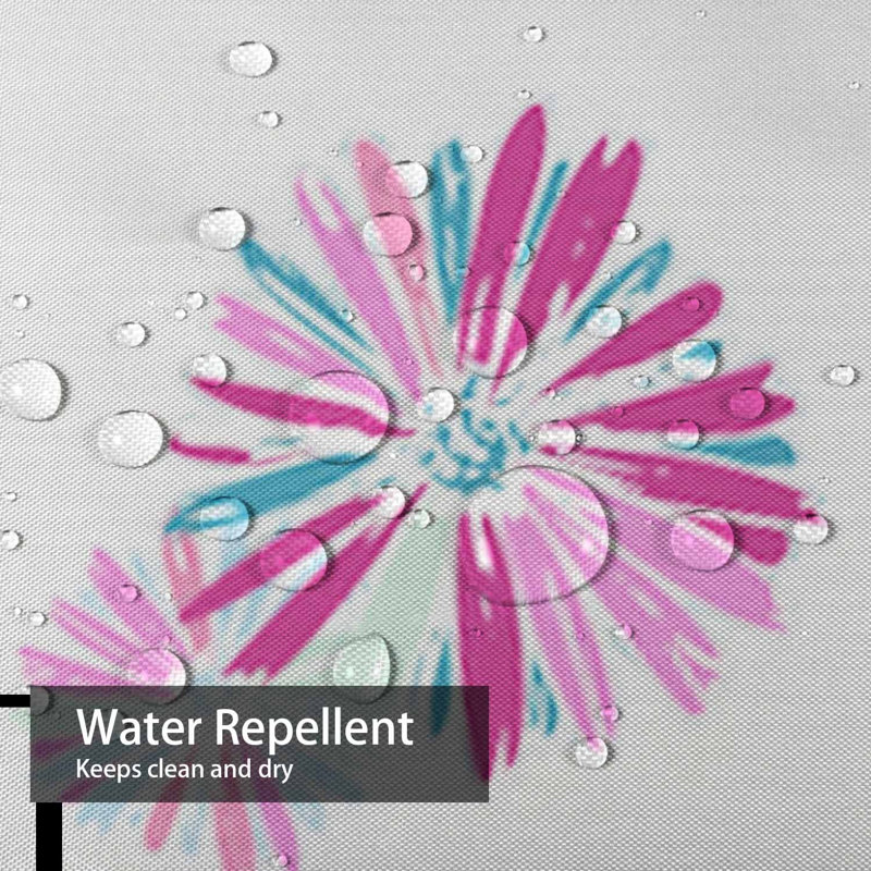 Rideau de douche rose imperméable, rideaux de douche pour la salle de bain avec 12 crochets, L 72 po x l 72 po