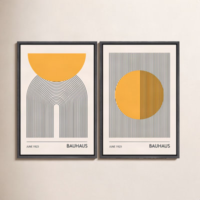 Mid Century Modern Boho "Bauhaus Sun" 2-Piece Set