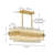 33.5" Modern Gold Rectangle Chandelier-249224877-249224874