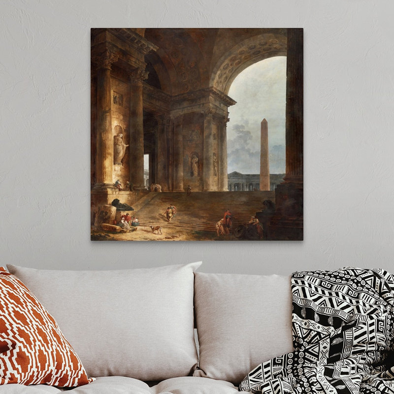 Obélisque - reproduction sur toile, Toile tendue, H 36 po x l 36 po x P 1,25 po