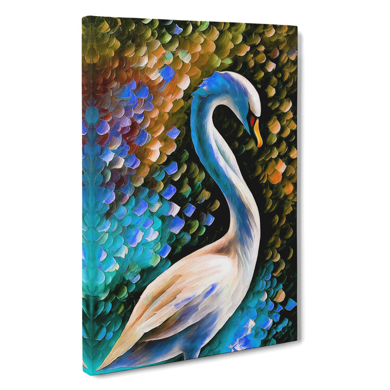 Swan Portrait No.5 - Wrapped Canvas, 76cm H x 50cm W x 3cm D