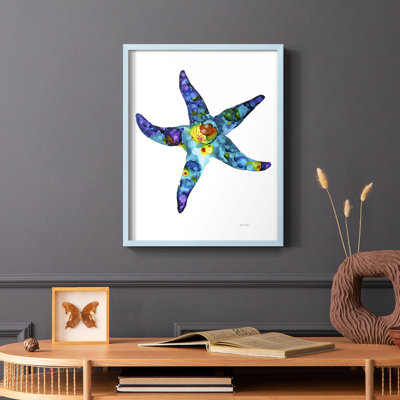 Sea Star, reproduction encadrée - bois massif
