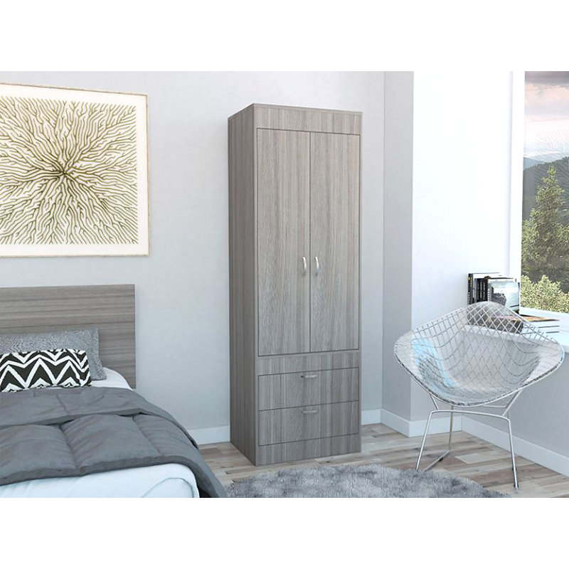 Armoire 2 tiroirs, Gris