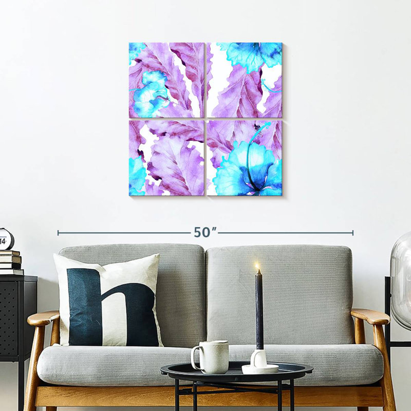 Hibiscus mauve et bleu Kerner, H 26 po x l 26 po