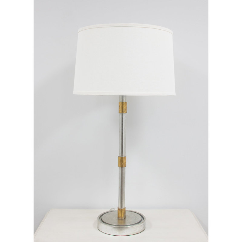 Ivian Table Lamp, Antique Silver/Gold Leaf