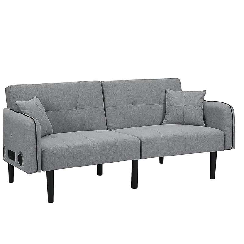 Folding Ottoman Sofa Bed with stereo (Gray)