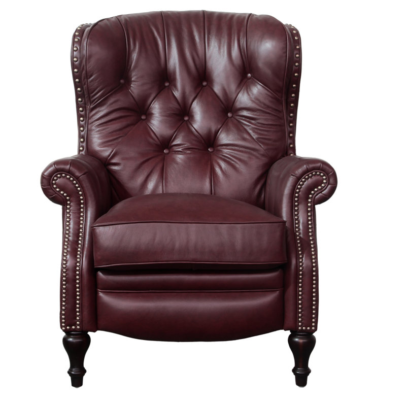 Tynasha Recliner, Shoreham Wine Genuine Leather