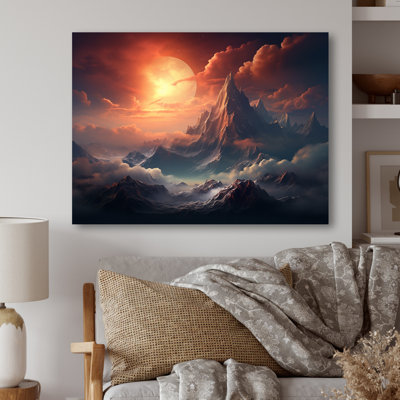 Paysage lunaire de montagne II - Art mural