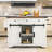 Elegant Farmhouse Kitchen Island with Built-in Power Supply and Drop Leaf Tabletop-1302797854