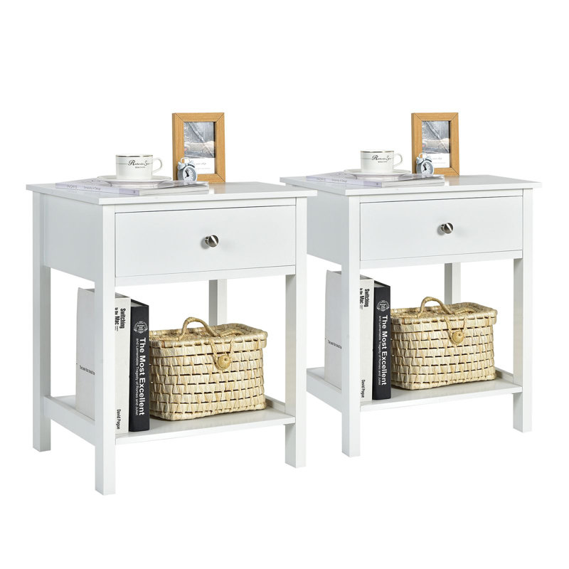 48cm W Manufactured Wood Bedside Table