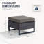 Repose-pieds de patio extérieur en osier avec coussin Ingvald (ensemble de 2)-1626738550-1619251986