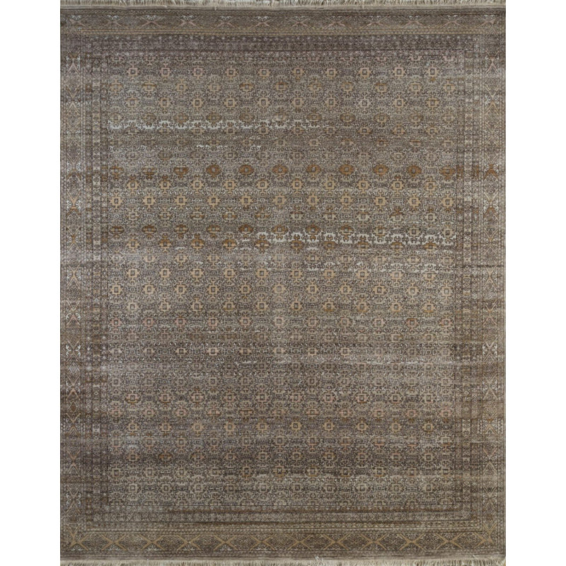 Tapis noué à la main de style rétro Dover