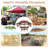 Round Tabletop Wood Picnic Table with Built-in Benches-746001689-746001684