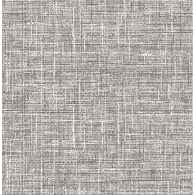 Rouleau de papier peint imprimé L 33 pi x l 20,5 po Amara Linen, Gris foncé