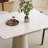 Retractable Rock Slab Folding Dining Table, Modern Square Expandable Table With Leather-Wrapped Stainless Steel Base, Dual-Purpose Space Saving Kitchen Table For Small Apartments