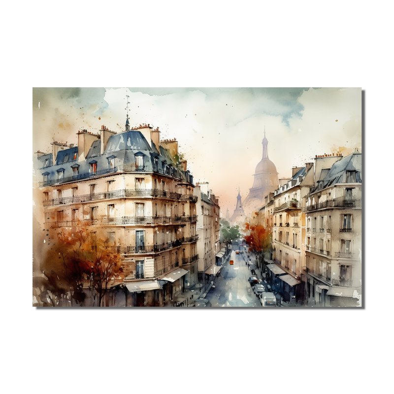 Aquarelle de Paris, France I - City Paris, reproduction d'art