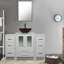 Ensemble de meuble-lavabo simple 48 po avec lavabo vasque en verre, plateau en bois manufacturé, robinet économiseur d'eau-64565892