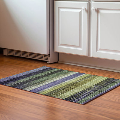 Premium Machine Washable Medena AMF1873 Stripes Rug