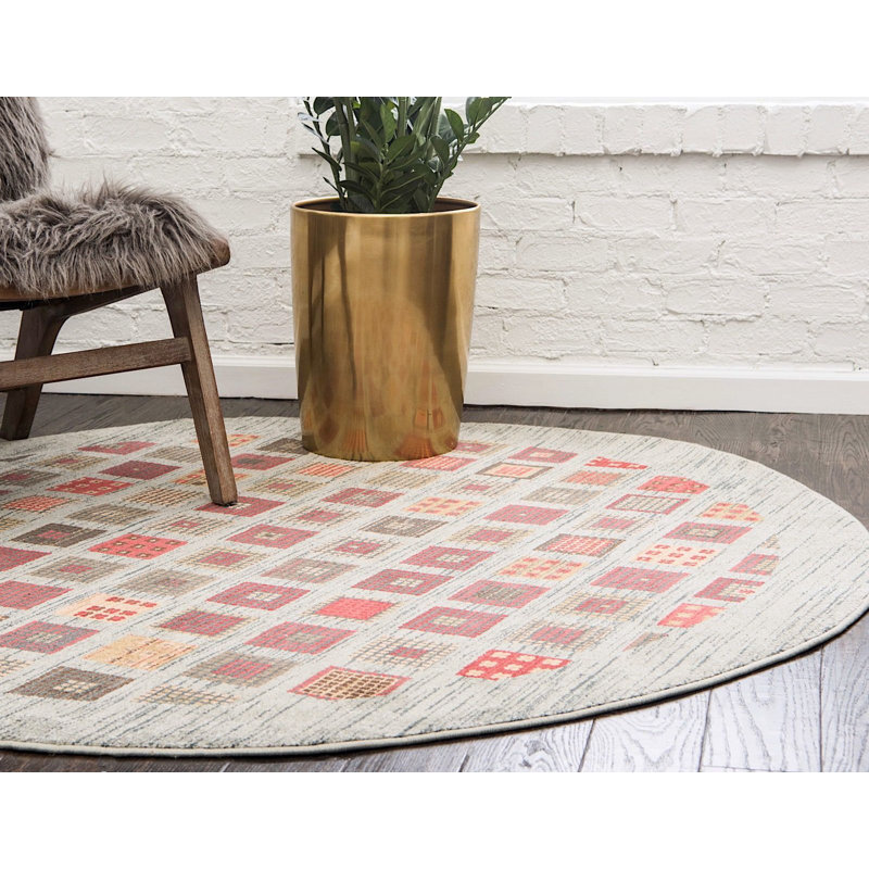 Frederica Abstract Indoor Rug, Round 8'