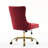 American - Style Wine Red Chair, Velvet Upholstered, Golden Metal Base, Design, Comfortable Triple Elastic Cushion Design Hand Pulled Buttons, Cushion, Deep And Wide Seating-1918711488