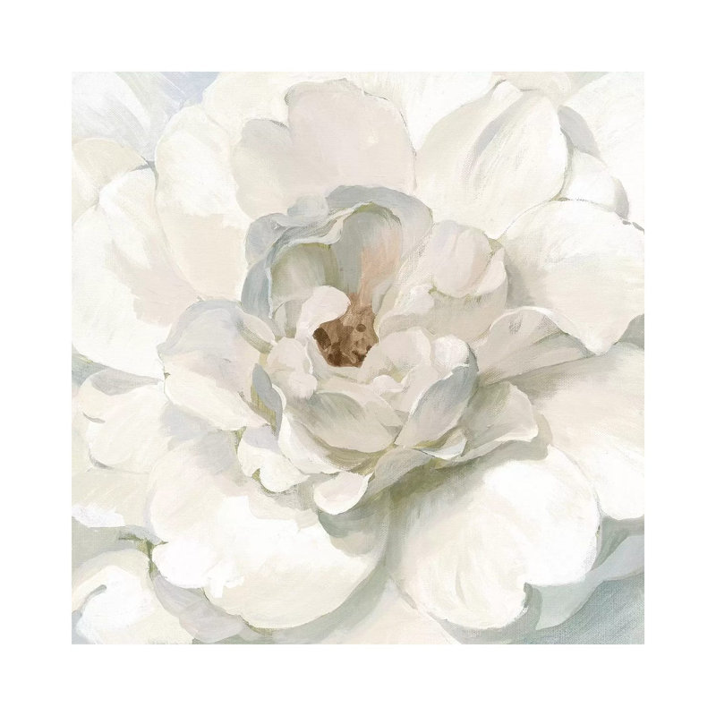Neutral Peony by Danhui Nai - Wrapped Canvas Painting, 93.98 cm H x 93.98 cm W x 1.91 cm D