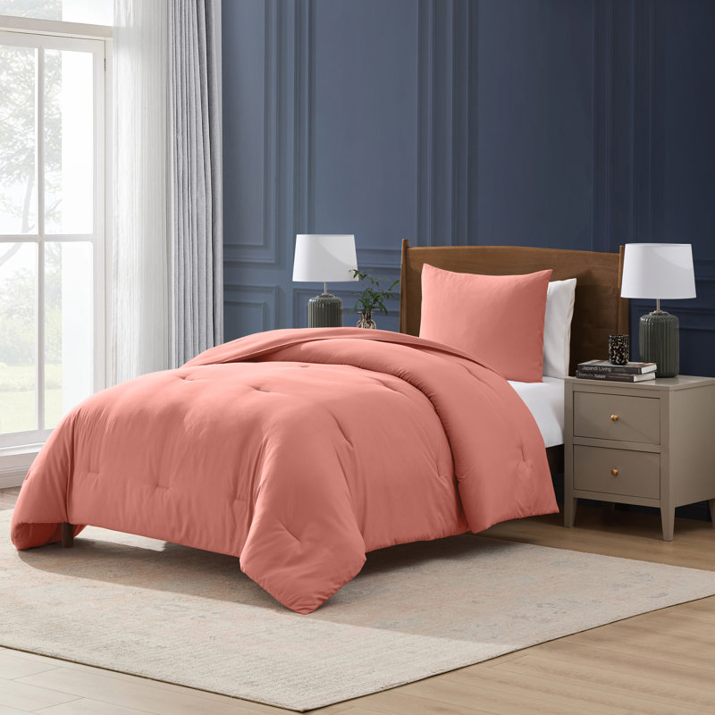  ensemble d'édredon en microfibre douce 2 pièces avec taie décorative, Édredon pour lit simple TG + 1 taie décorative