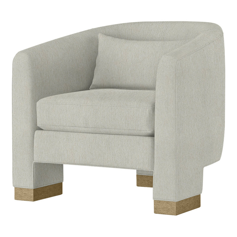 Fauteuil demi-tonneau Admiral, Lin Queen Bey (tissu performance) 1358-92, Dune