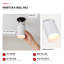 Plafonnier cylindrique DEL Vector 2 po avec boîte de jonction, luminaire encastré directionnel en saillie, incliné, 5 CCT sélectionnables de 2700 K à 5000 K, 370 lm, 6 W, IRC 90+, étanche à l'air (norme IC), résistant à l'humidité, blanc-133138212