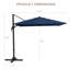 Parasol de patio carré de 10 pi avec base lestée, réglage de l'inclinaison et rotation de la pédale à 360 °-133354183