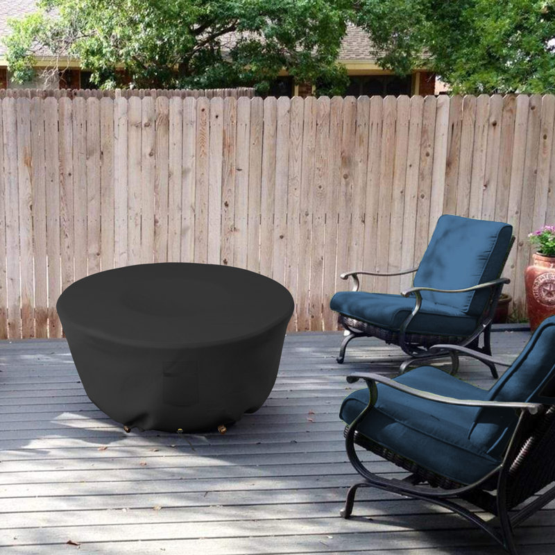 High Density Outdoor Round Fire Pit Cover, Patio Durable & UV Resistant Waterproof Fire Table Cover Suitable For LAUREAN AEGEAN  Belle