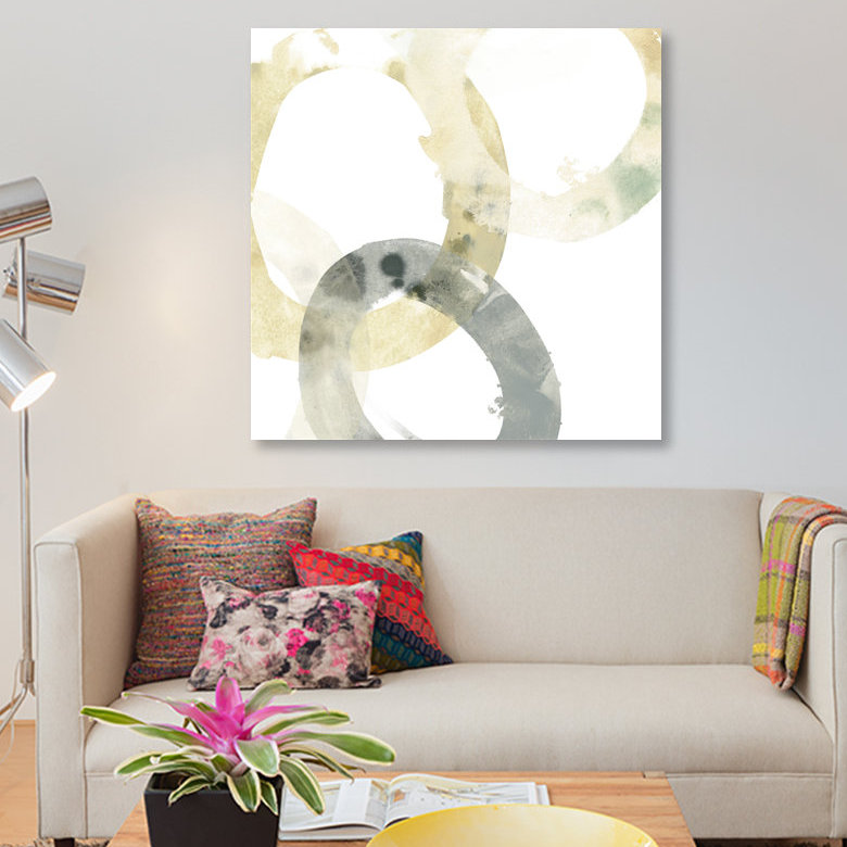 « neutral halo i », impression sur toile, H 37 po x l 37 po x P 1,5 po, Toile tendue, Pas de tapis