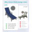 Ensemble de 2 chaises longues de piscine extérieure avec dossier réglable et roulettes-1200974425