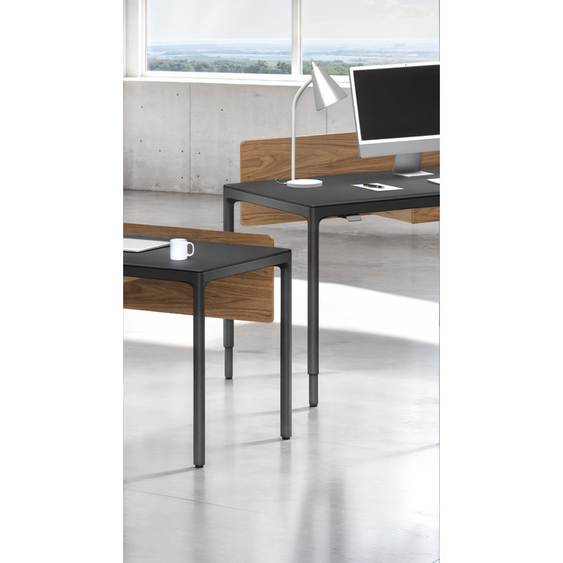 Luma Office - Adjustable Back Panel - Small - Natural Walnut, 14" H x 57" W x 3.5" D
