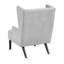 Mobilier de salon moderne - Fauteuil à oreilles gris avec chenille et siège élégant, contreplaqué, pièce de décoration intérieure
