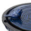 Fontaine de sol d'extérieur 24,75 "en céramique bleu cobalt torsadée avec deux oiseaux, pompe et lumière DEL (KD)