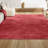 Asalia Solid Low-Pile Red Rug-63941489