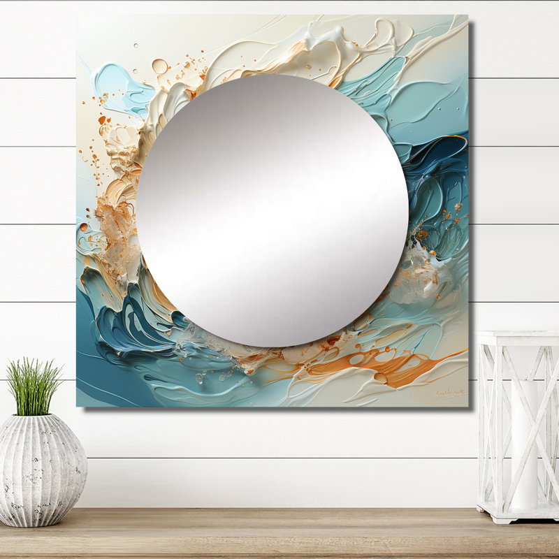 Denario - Miroir mural décoratif tempêtes pour chambre à coucher, 23 po x 23 po