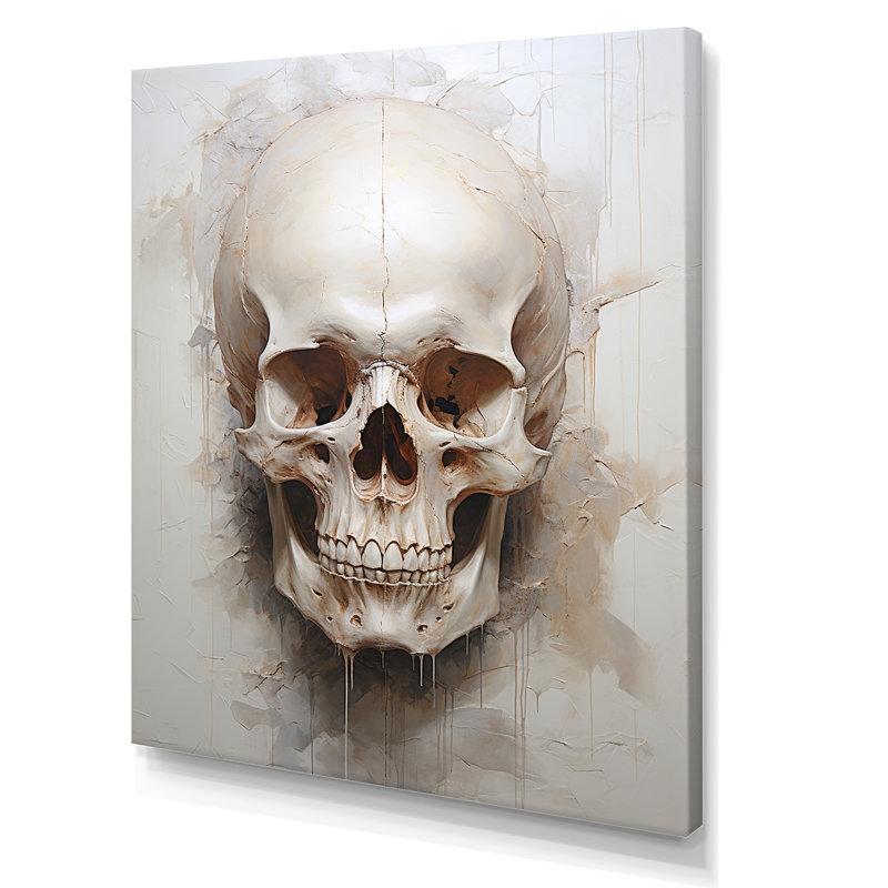 Crânes résonnants IV sur toile, H 20 po x l 12 po x P 1 po, Toile tendue