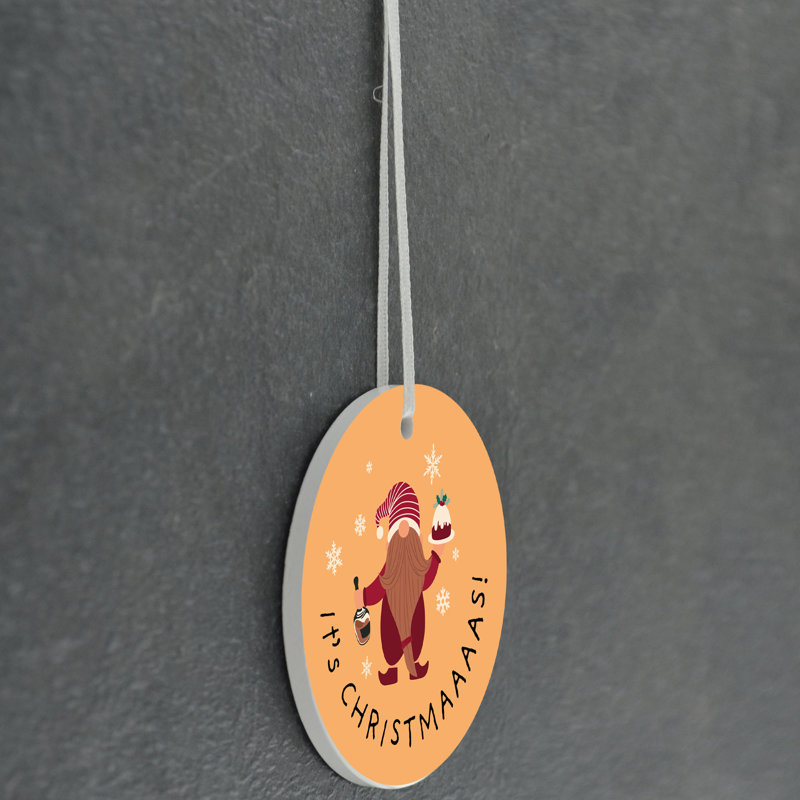 The Seasonal Aisle Its Christmaaas Festive Gonks Circle Shaped Ceramic Ornament