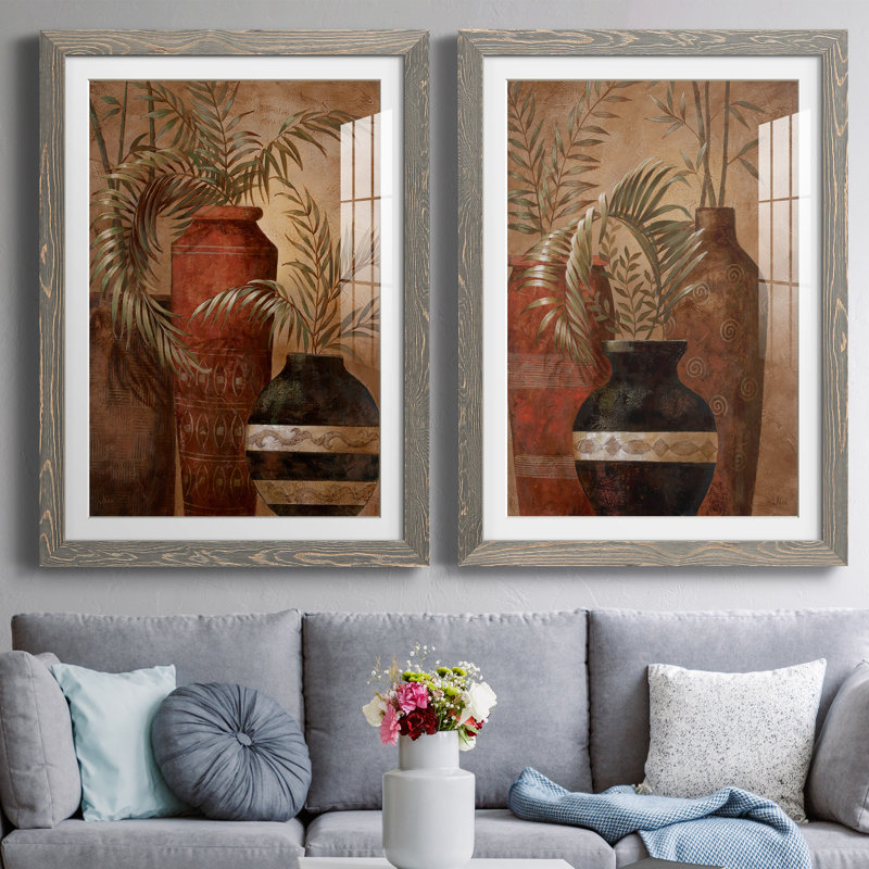 Exotic Holiday I - ensemble de 2 cadres photo, Encadré gris, H 31,5 po x l 47 po x P 1,5 po