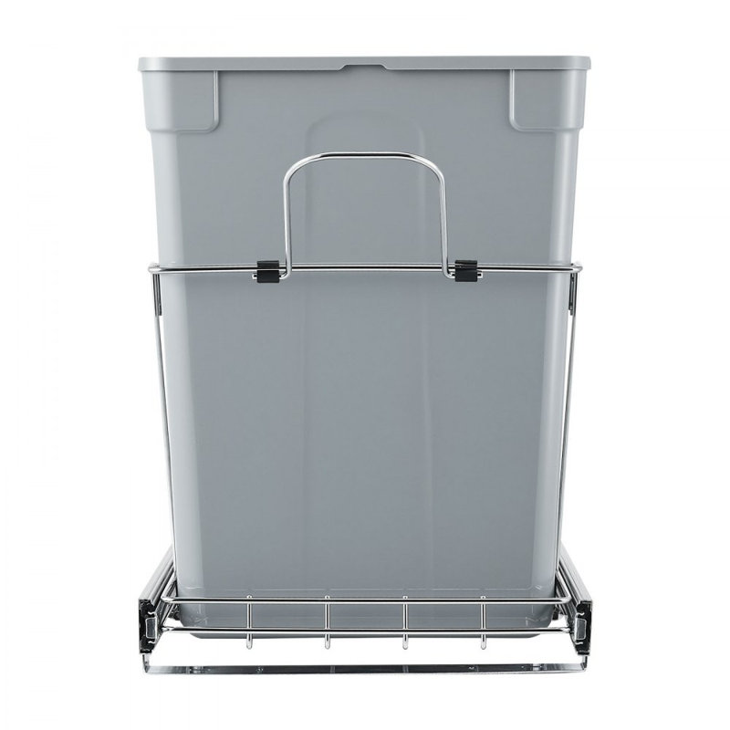 Double poubelle rétractable sous l'armoire 35QTx2, 17,5 gallons