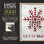 Let It Snow Snowflake, reproduction encadrée - bois massif-623166417-623166422