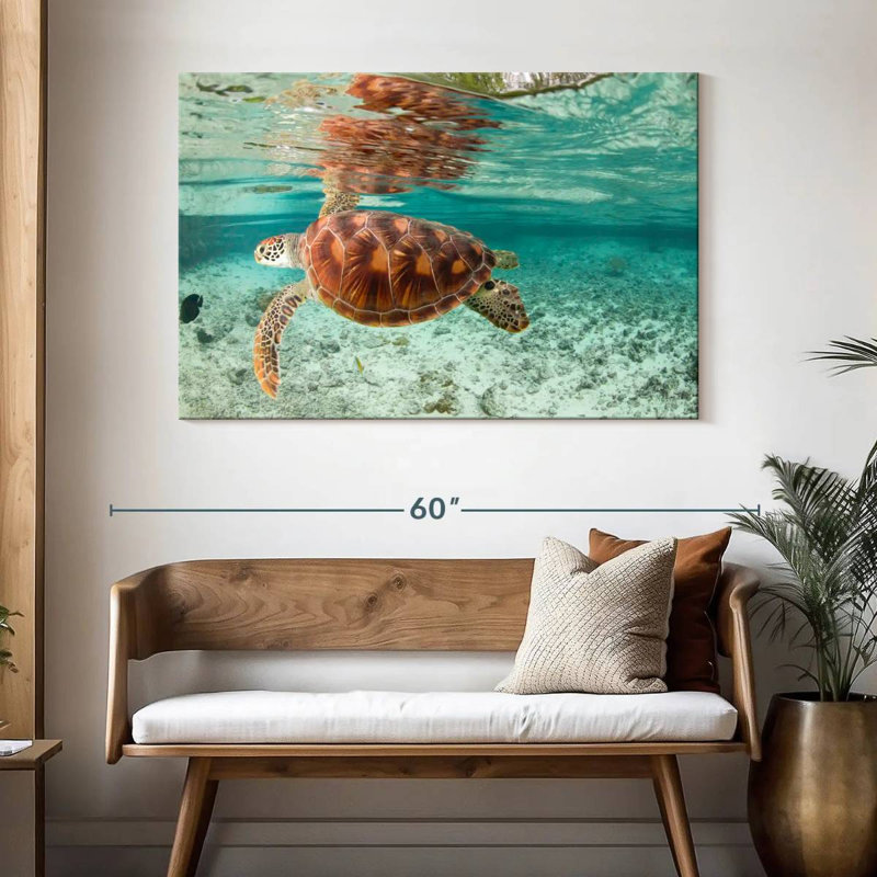 Brampt Bora Bora Sea Turtle, 32" H x 48" W