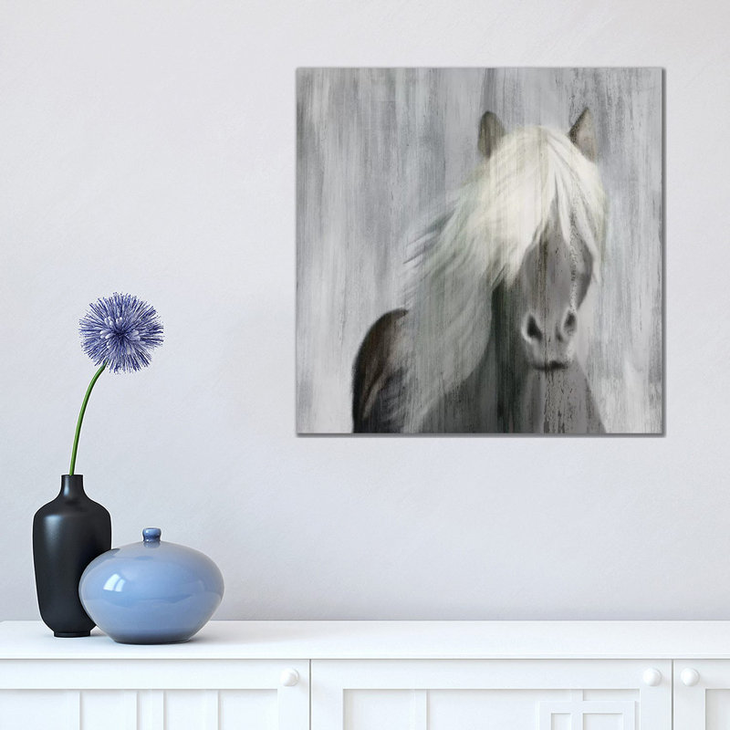 White Mane by Kimberly Allen - Wrapped Canvas Gallery-Wrapped Canvas Giclée, 45.72 cm H x 45.72 cm W