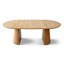 Ensemble de table de salle à manger ronde à ovale de 47 à 83 po, table de salle à manger à piédestal moderne en bois avec chaises demi-tonneau-1360210420-1360210421