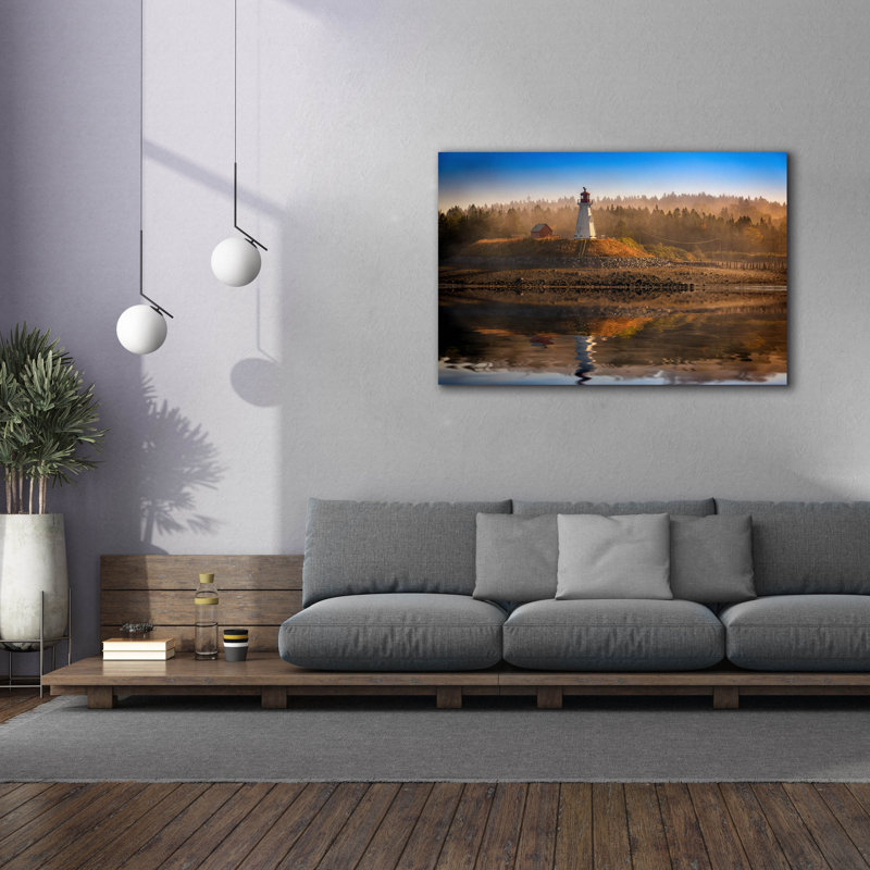 «Mulholland Point Lighthouse» par Rick Berk, art mural sur toile, H 40 po x l 60 po x P 1,5 po